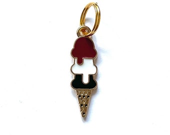 Ice Cream Cone Charm / Summer Fun Vibes Charms Icecream Icelolly Beach Holiday