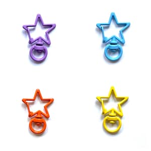 Coloured Rotating Star Lobster Clasp / Trigger Clips Buckle Buckles Clasps image 1