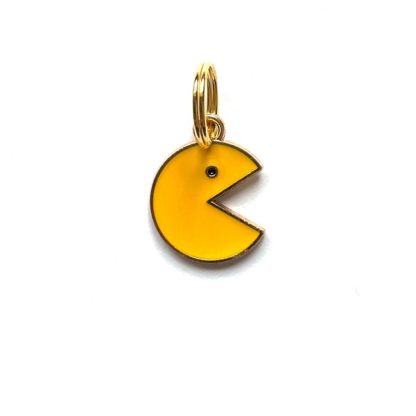 Retro Pac Man Charm / Game Pac-Man Video Game Retro Gaming 80’s 90’s Arcade Game Boy Pendant Charms Videogame Gamer Boy Gamerboy