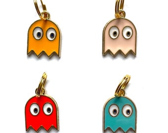 Retro Pac Man Ghost Charm / Game Pac-Man Video Game Retro Gaming 80’s 90’s Arcade Game Boy Pendant Charms Videogame Gamer Boy Gamerboy