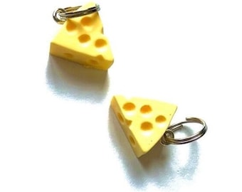 Retro Cheese Charm / Cheese-Lover Food Charms Tag Pendant Fromage Vintage Nostalgia