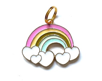 Rainbow Love Cloud Charm / Love Friendship Tag Charms Pendant Love Pride Loss Rembrance Baby Memorial