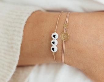 Pulsera de corazón grabada | Pulsera con nombre | Pulsera con nombre | Pulsera personalizada | Pulsera familiar | Pulsera de la amistad | Pulsera de dama de honor
