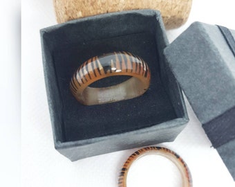 Animal Print Ring, African Ring, Horn Ring