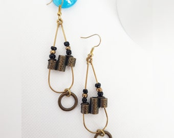African Earrings, Brass Earrings, Dangle Earrings , gift for her, Casual Earrings