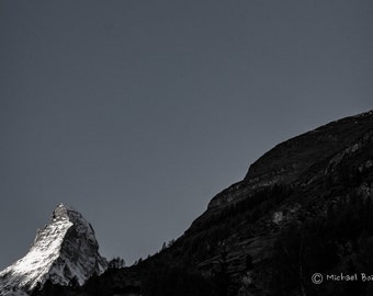 Matterhorn with the Moon & Mountain