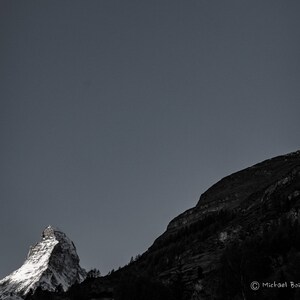Matterhorn with the Moon & Mountain