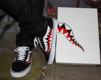 custom painted vans old skool