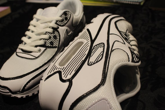 Cartoon Custom Air Max 90s - Etsy Cartoon Custom Air Max 90s - Etsy