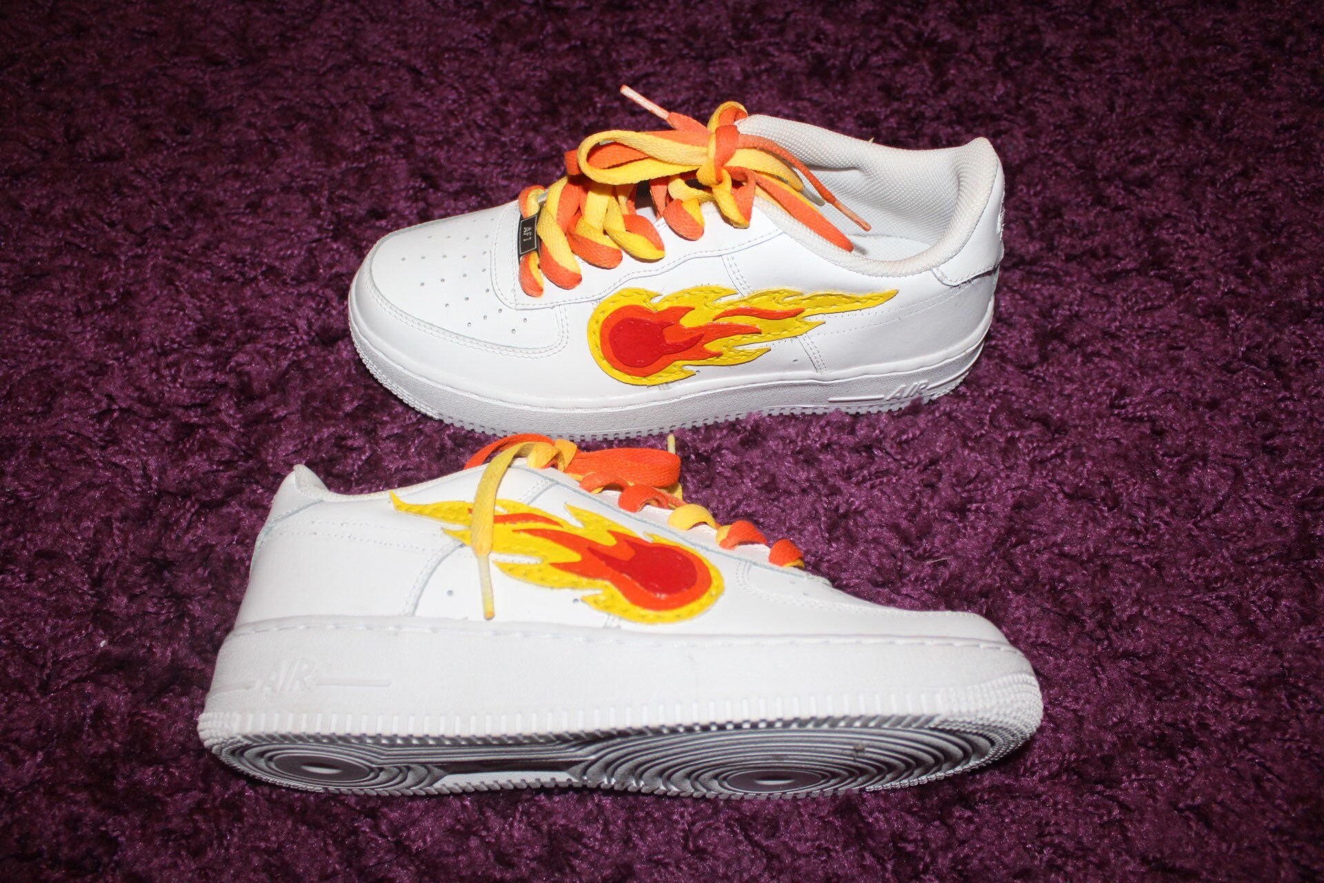 custom flame air force 1