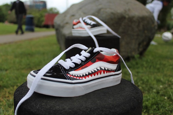 old skool x bape shark