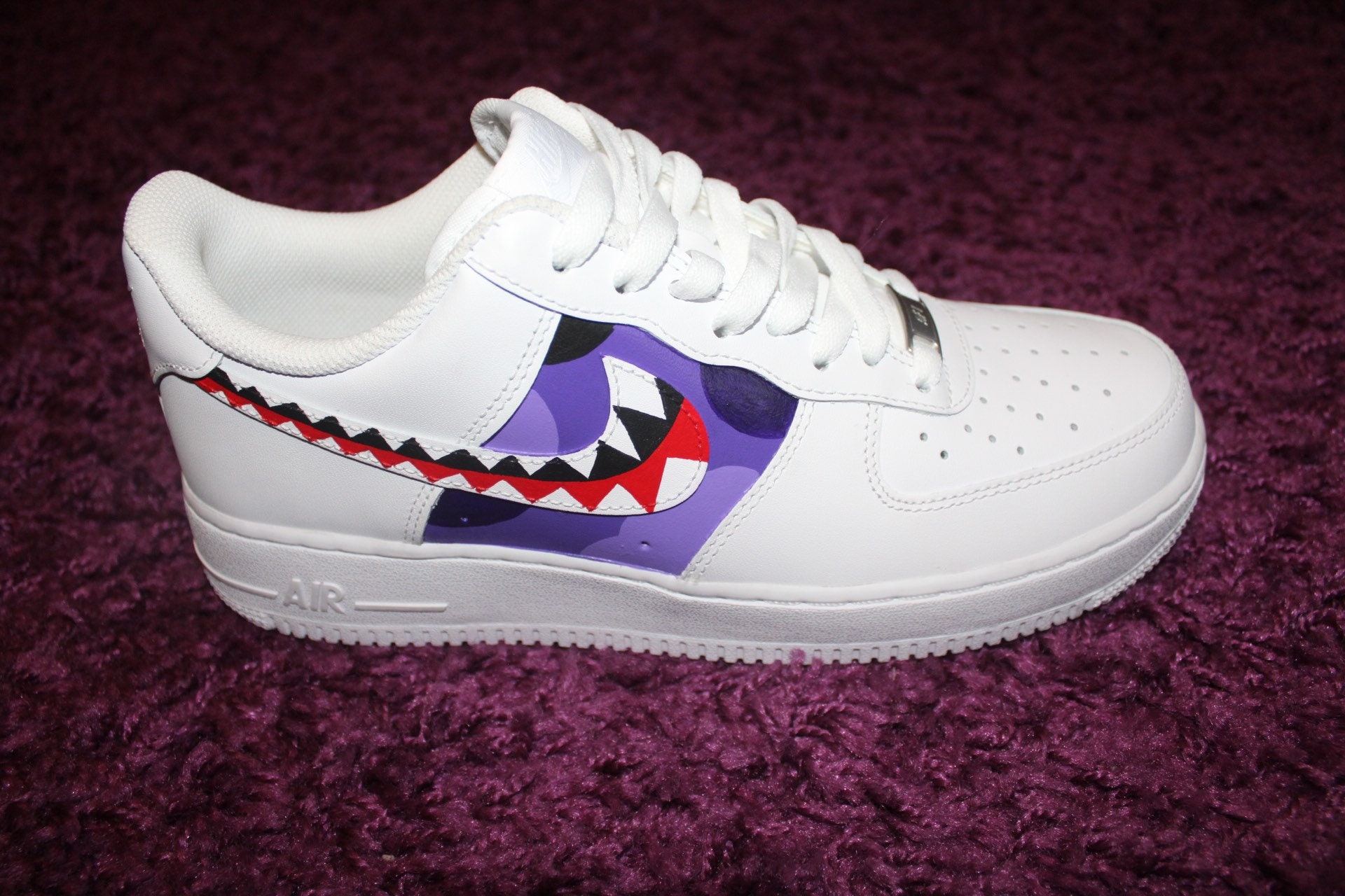 Bape Teeth Camo Custom Air Force 1s | Etsy