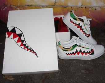 vans x bape sharktooth