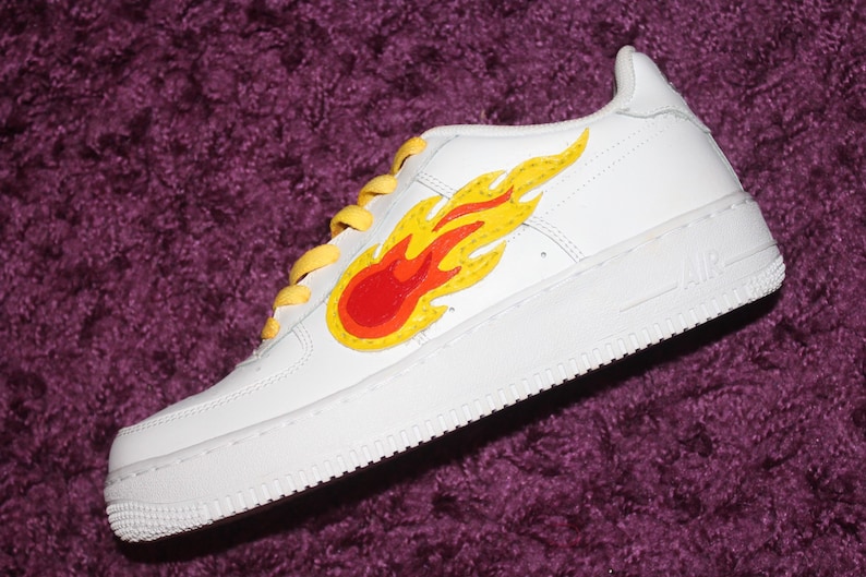 custom flame air force 1