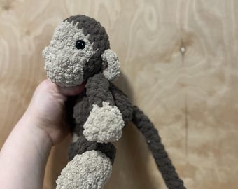 READY TO SHIP | Handmade Crochet Monkey | Crochet Monkey Stuffed Animal | Crochet Monkey Lovey | Handmade Stuffed Animal | Baby Shower