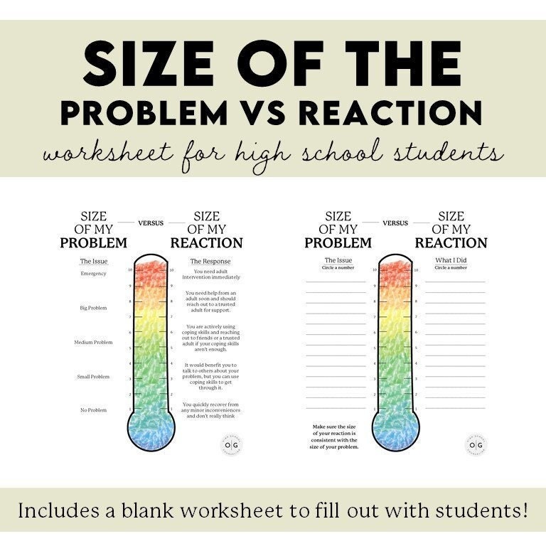 size-of-my-problem-vs-reaction-for-high-school-pdf-perfect-for-school-counselors-teachers-or-social-workers-problem-solving-counseling-etsy for Size Of The Problem Free Printable Size of My Problem Vs Reaction for High School! PDF Perfect for School Counselors, Teachers or Social Workers! Problem Solving/counseling - Etsy for Size Of The Problem Free Printable