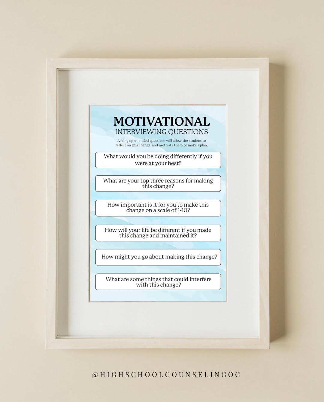 Making a Change, Motivational Interviewing for High School. Inspire Motivation!