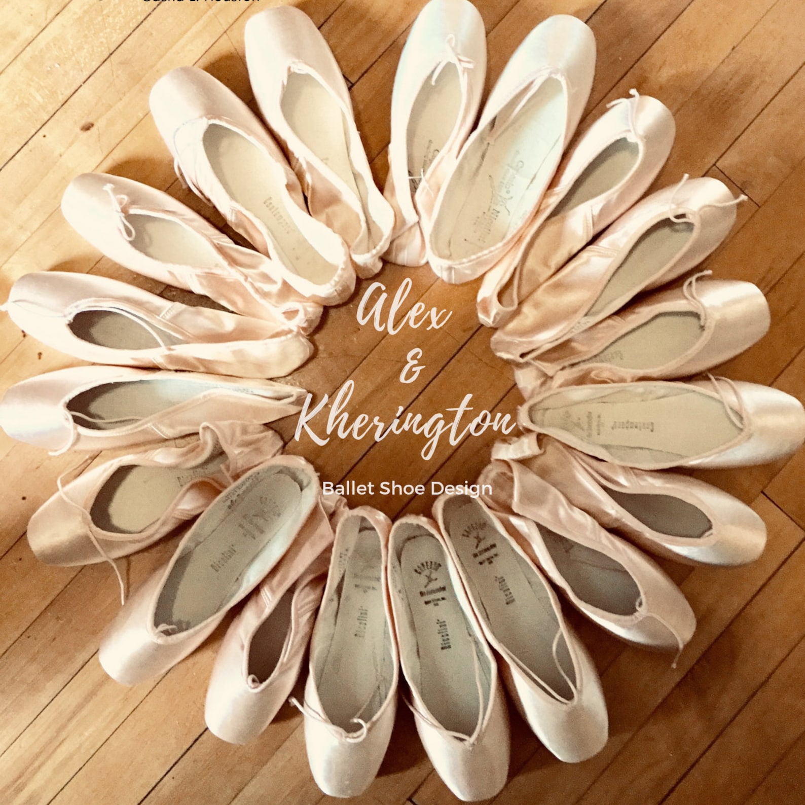 create your pointe shoes here at alex & kherington ballet shoe design - ribbons included