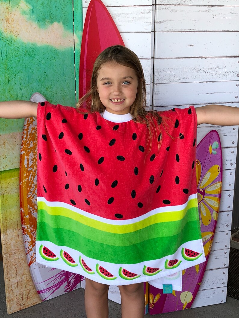 Beach Towel Pullover Beach Towel Swimsuit Cover Up Kids Etsy