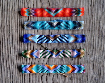 Pulseras INTI.Pulseras de cuentas de nativos Inga-Kamëntša, diseño inspirado en la simbología sagrada. Pulsera de pareja/pulsera de amistad.