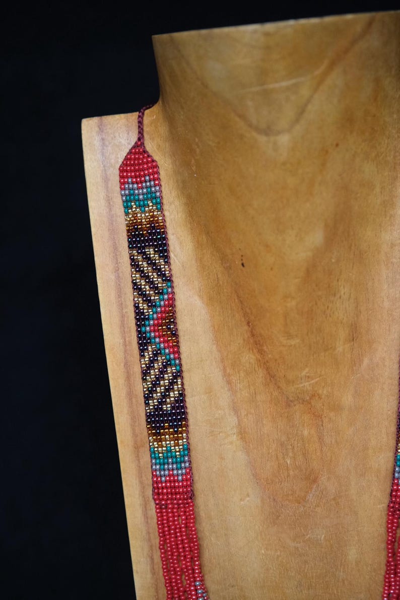 Inga Beaded Necklace: Colombian Boho Chic Sun Symbol 画像 18