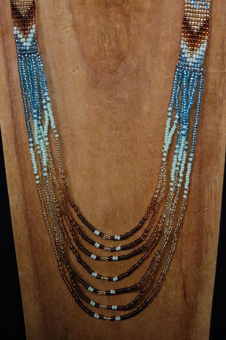 Inga Beaded Necklace: Colombian Boho Chic Sun Symbol 画像 13
