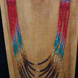Inga Beaded Necklace: Colombian Boho Chic Sun Symbol 画像 19