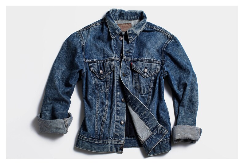 Vintage Levis Denim Jacket With Antique 