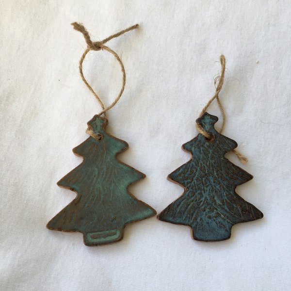Handmade Clay Christmas Tree Ornaments