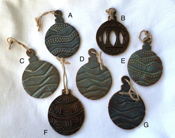 Handmade Clay Christmas Tree Ornaments