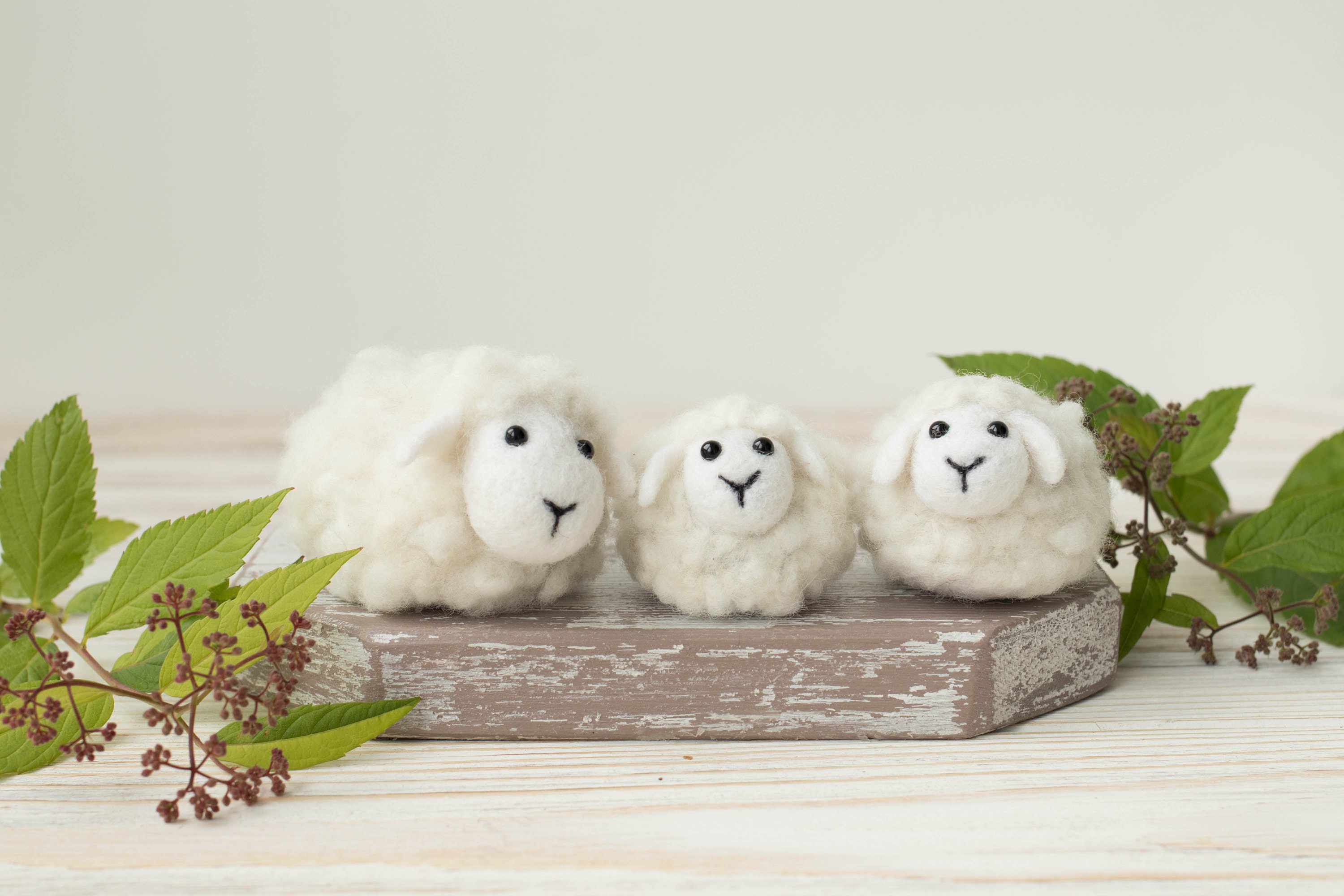 Sheep figurine Farmhouse decor Sheep lover gift Wool felt Etsy