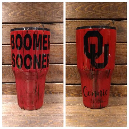 Oklahoma University Sooner Glitter 20 Oz. Epoxy Double | Etsy
