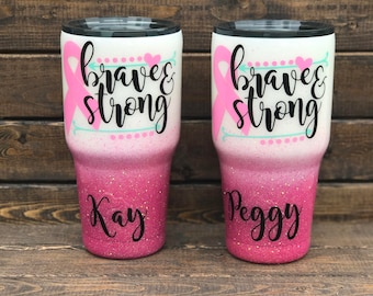 Breast Cancer Yeti | Etsy