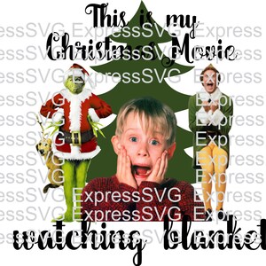 Christmas Movie Watching Blanket | PNG | Sublimation File