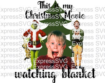 Christmas Movie Watching Blanket | PNG | Sublimation File
