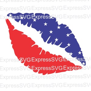 American Lips digital file, svg, cdr, eps, png