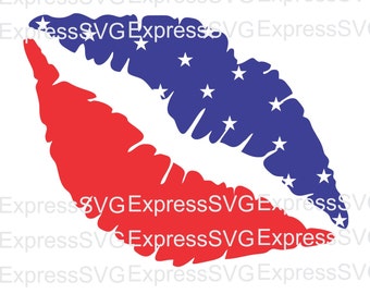 American Lips digital file, svg, cdr, eps, png