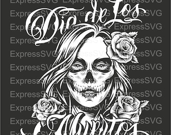 Dia De Los Muertos Sugar Skull Girl  | SVG