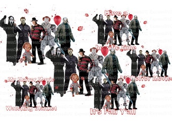 Horror Movie Guys Bundle | PNG | Sublimation File