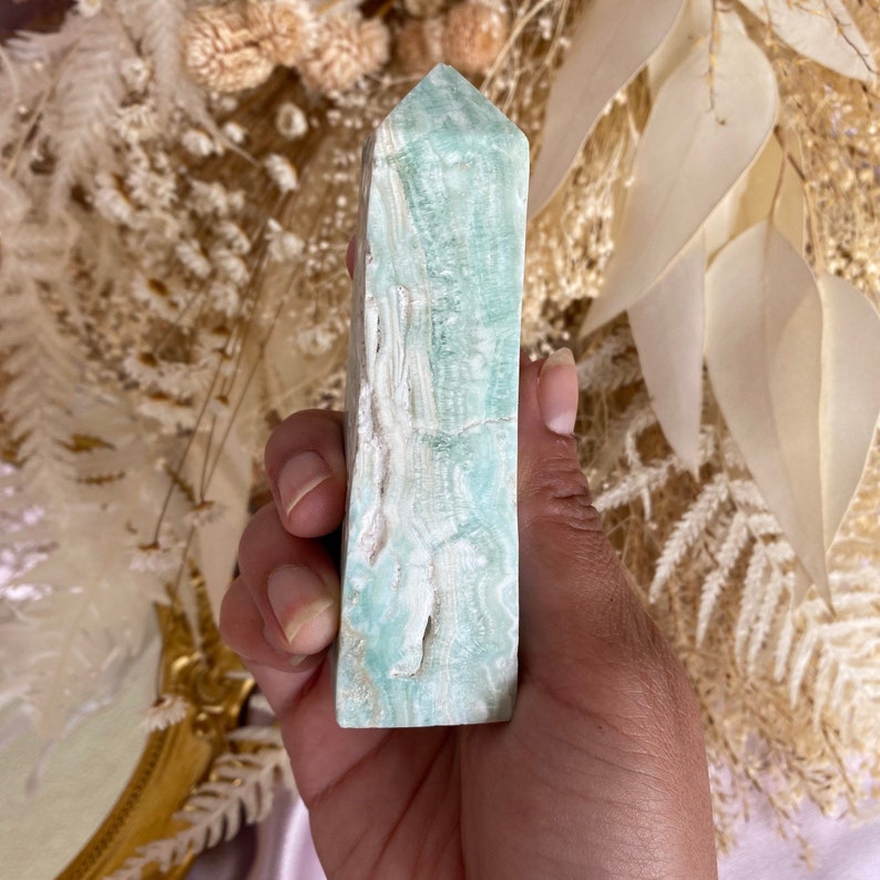 Blue Aragonite Point, Blue Aragonite Point, Blue Aragonite Crystal, 180 grams image 8
