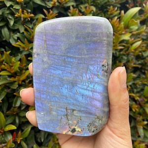 Polished Purple Labradorite Crystal Freeform, Natural Labradorite Stone, Freeform Labradorite Flashy Stone