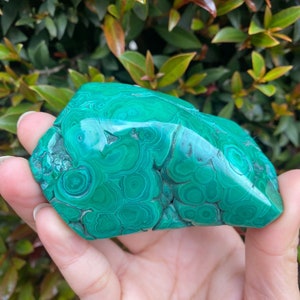 Green Malachite Stone with Blue Chrysocolla Crystal Freeform
