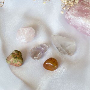 Love and Passion Crystal Set, Raw Crystal Set for Love and Passion