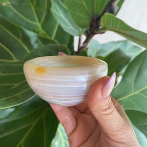 Agate Stone Bowl, Natural Agate Stone Bowl, Polished Agate Crystal Dish, Agates Stone Bowl