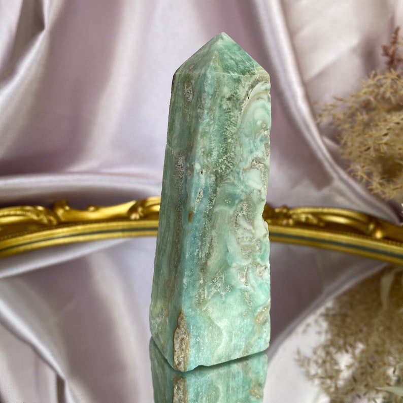 Blue Aragonite Point, Blue Aragonite Point, Blue Aragonite Crystal, 180 grams image 2