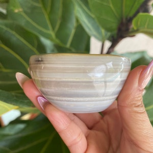 Agate Stone Bowl, Natural Agate Stone Bowl, Polished Agate Crystal Dish, Agates Stone Bowl