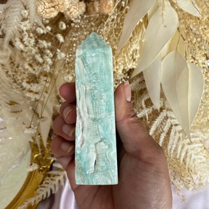 Blue Aragonite Point, Blue Aragonite Point, Blue Aragonite Crystal, 180 grams image 1