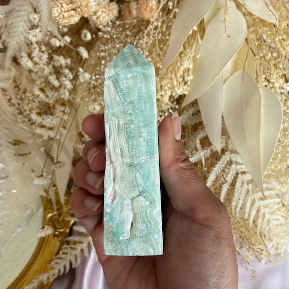 Blue Aragonite Point, Blue Aragonite Point, Blue Aragonite Crystal, 180 grams