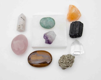 Crystal Healing Kit, Crystal Collection, Healing Crystal Set, Crystal Gifts, 9 Energy Healing Crystals!