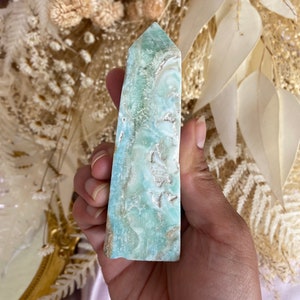 Blue Aragonite Point, Blue Aragonite Point, Blue Aragonite Crystal, 180 grams image 3